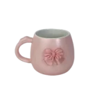 Porcelain Coquette Bow Design Pink Mug