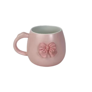 Porcelain Coquette Bow Design Pink Mug