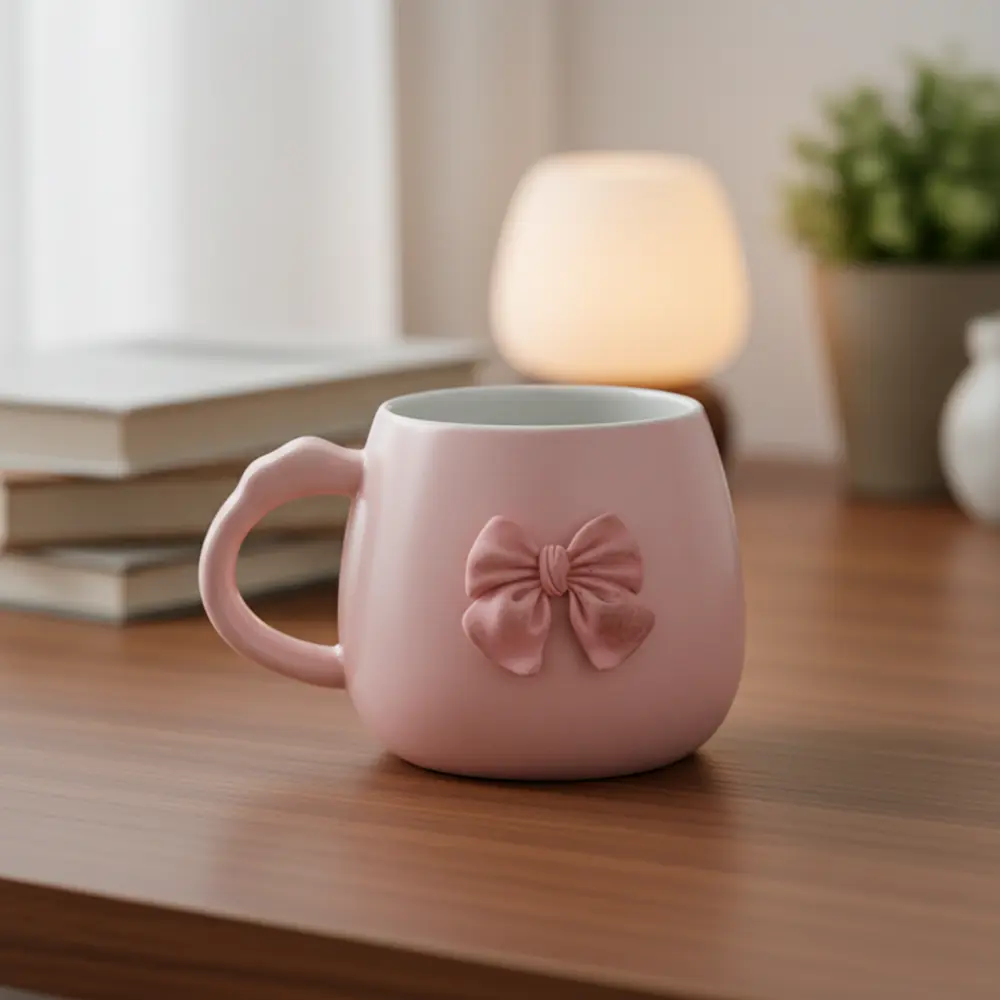 Porcelain-Coquette-Bow-Design-Pink-Mug1 Porcelain Coquette Bow Design Pink Mug1