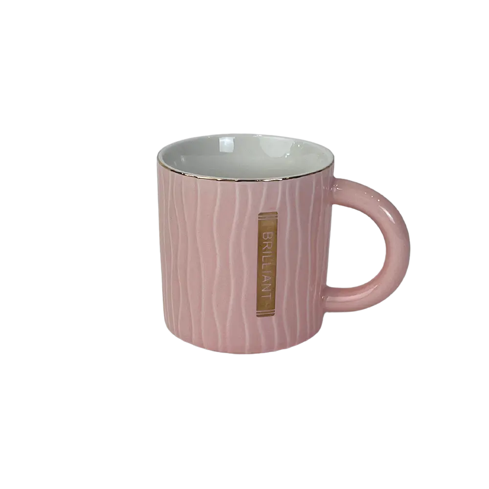 Porcelain Golden Rim Pink Mug