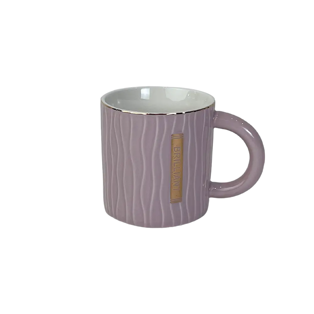 Porcelain Golden Rim Purple Mug