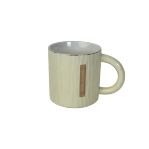 Porcelain Golden Rim Yellow Mug