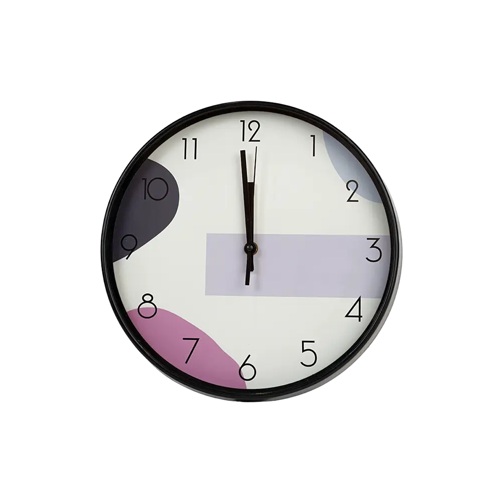 Round-30cm-White-&-Black-Watch Round 30cm White & Black Watch