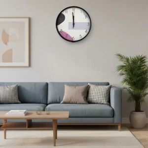 Round 30cm White & Black Watch1