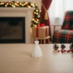 Small Bride Shape White Scented Candle1