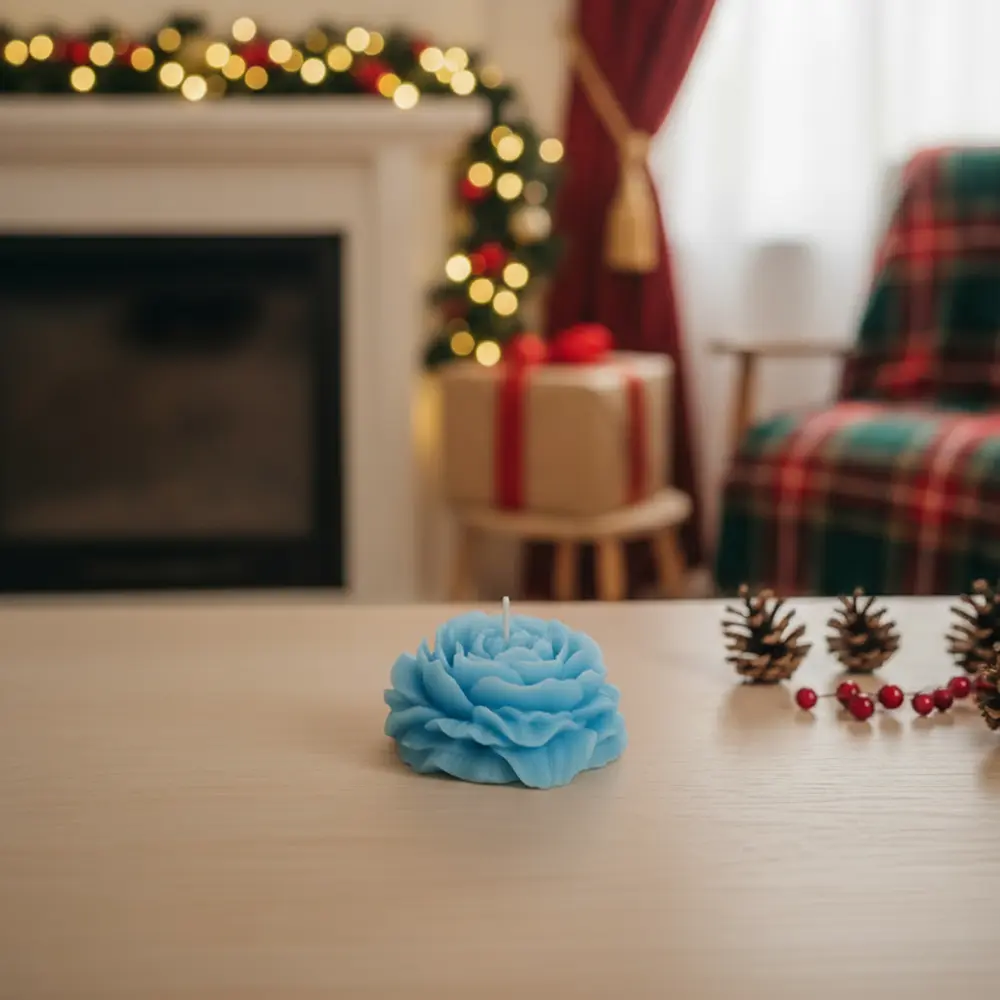 Small Flower Blue Scented Candle1