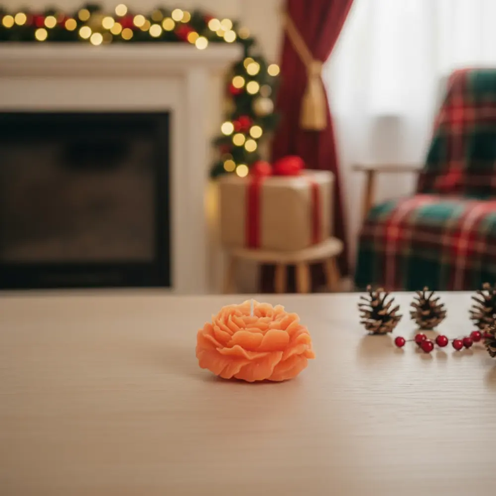 Small Flower Orange Scented Candle1