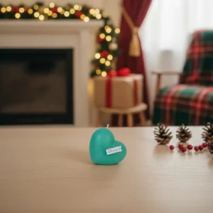 Small Heart Shape Blue Scented Candle1