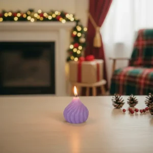 Small Onion Shape Purple Candle1