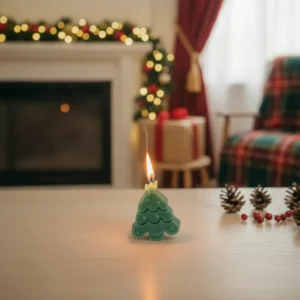Small Tree Shape Green Candle1