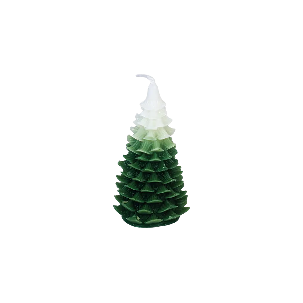 Small-Tree-Shape-Green-&-White-Candle Small Tree Shape Green & White Candle