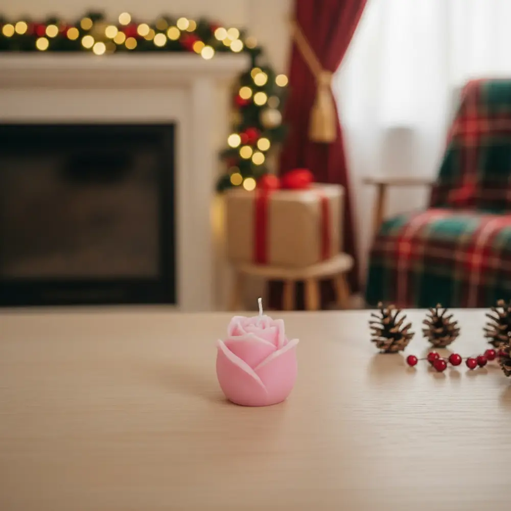 Small Tulip Pink Scented Candle1