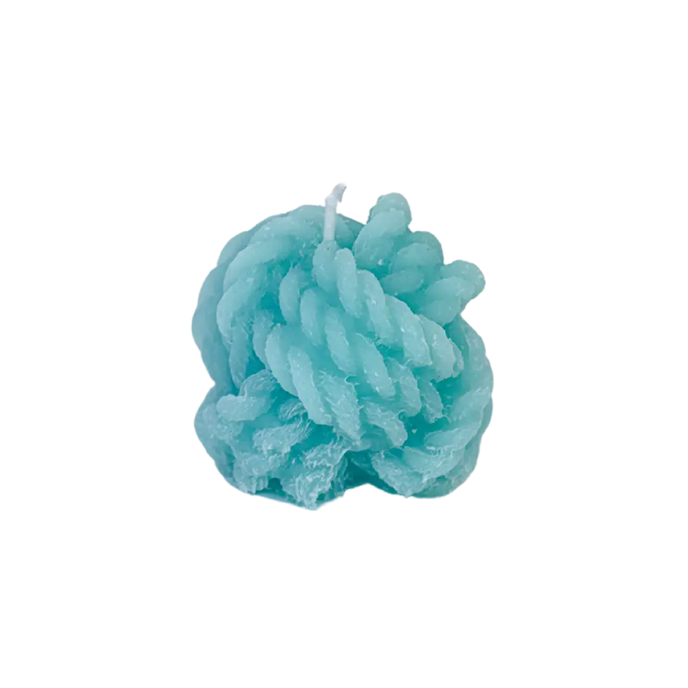 Small Twisted Rope Baby Blue Scented Candle