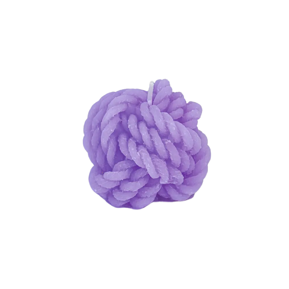 Small Twisted Rope Purple Scented Candle