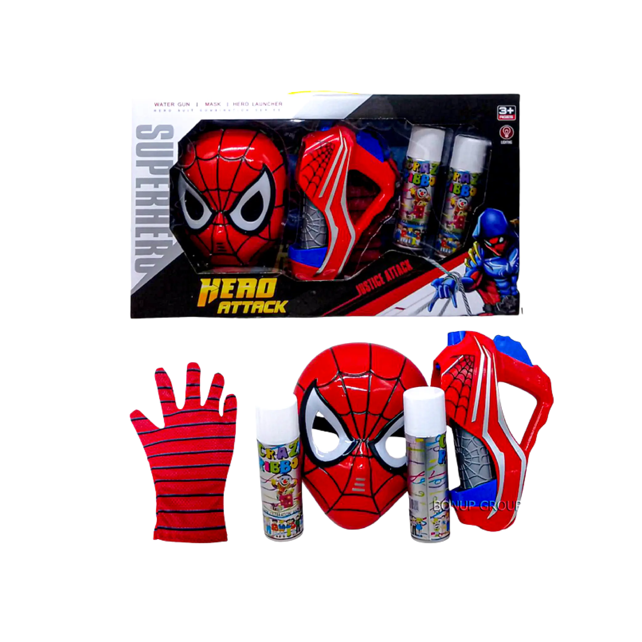 Spider-Mask-with-Gloves-and-Spray Spider Mask with Gloves and Spray