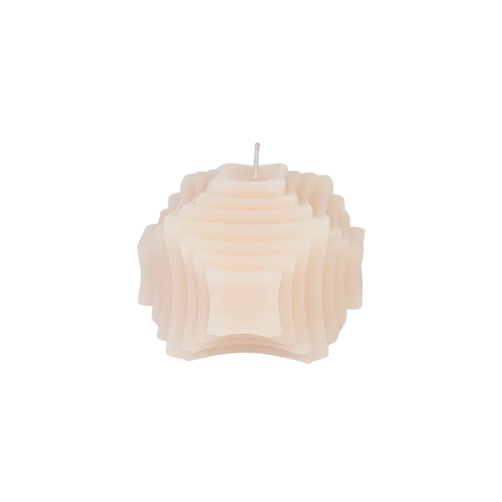 Square Shape Offwhite Candle