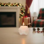 Square Shape Offwhite Candle1