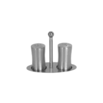 Stainless Steel Salt & Pepper Shaker Set with Stand