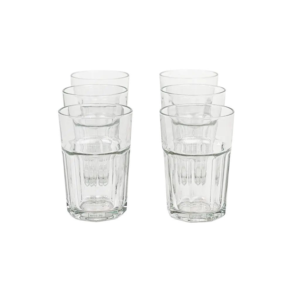 Tumplers Glass 18pcs Multiple Sizes Cups