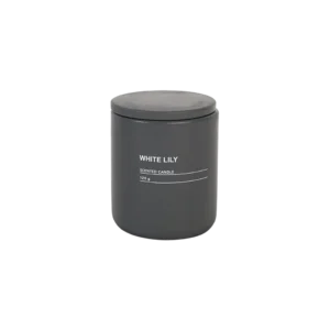 White lily grey jar scented candle
