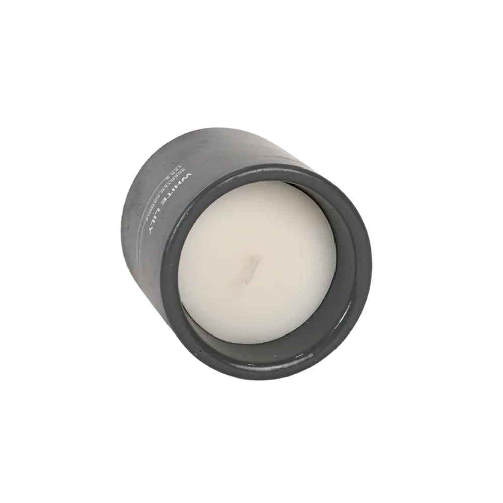 White lily grey jar scented candle2