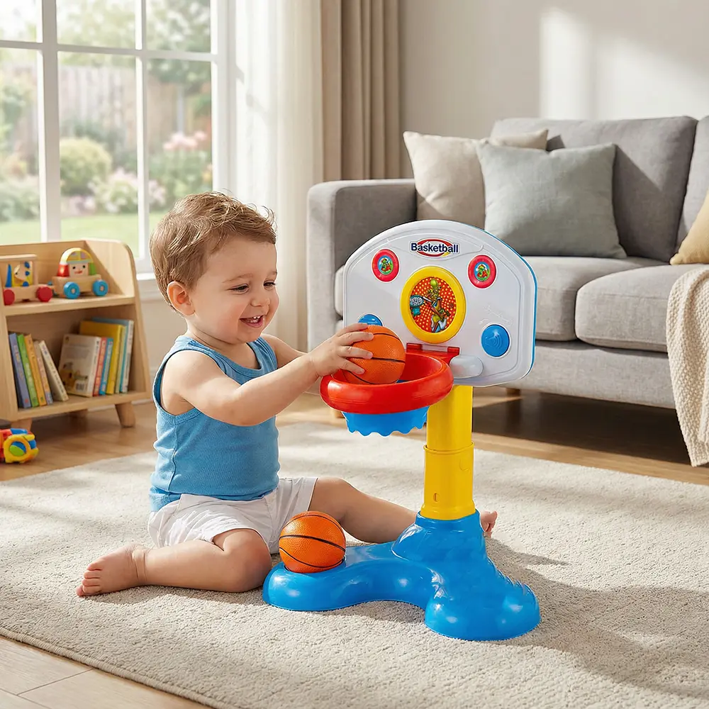 2 in 1 Kids Learning Basketball Hoop with Lights & Sound1