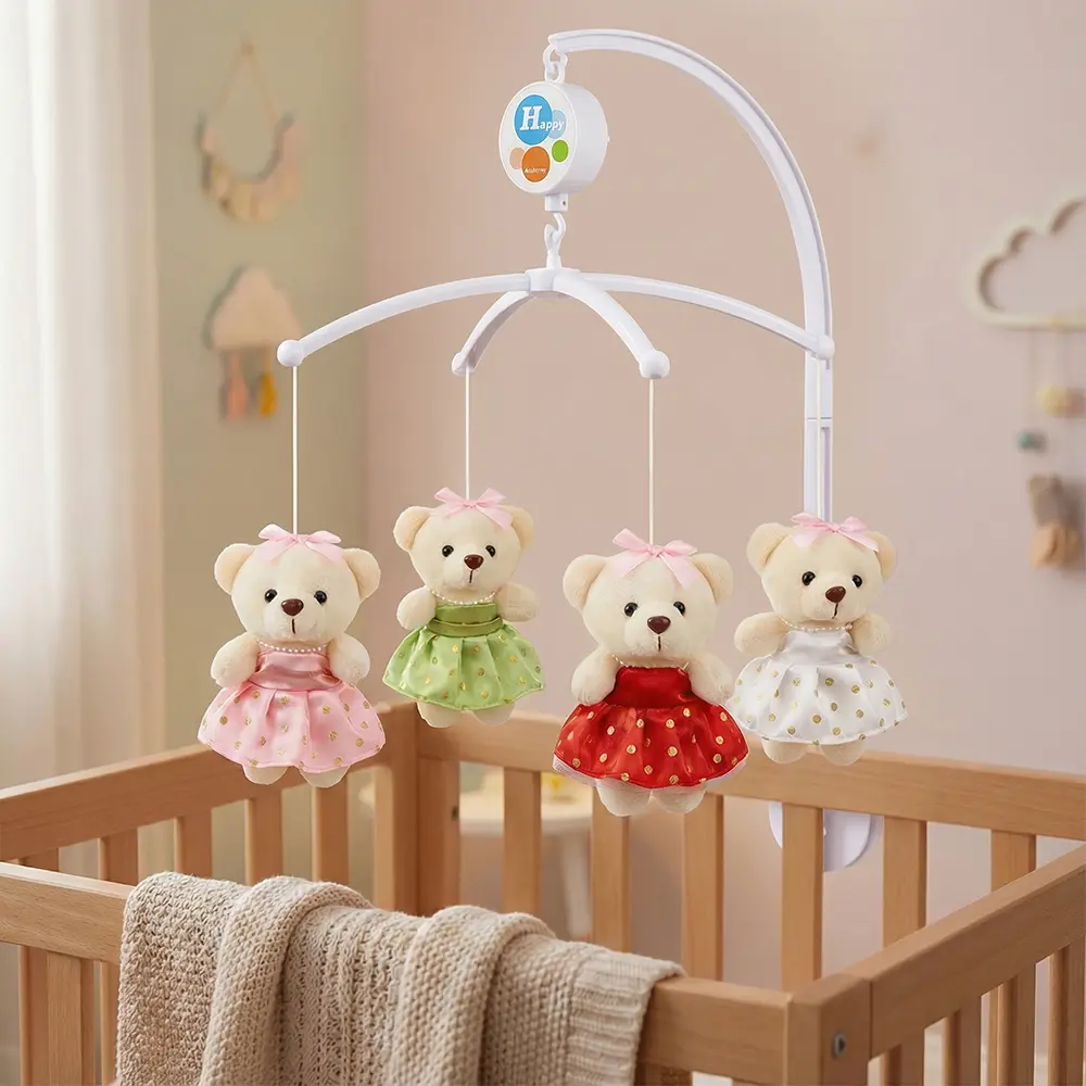Baby Bedside Comfort Mobile with Teddy Toys1