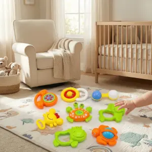 Baby Ring 8pcs Rattle Toy Set1