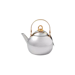 Berlin Luxe Stainless Steel 1L Tea Kettle with Gold Handle