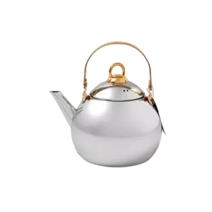 Berlin Luxe Stainless Steel 2L Tea Kettle with Gold Handle