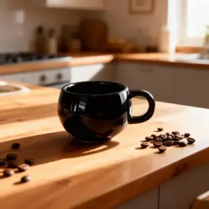 Black Gloss Round Cup1