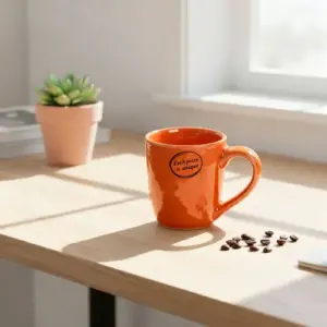 Burnt Orange Stoneware Cup1