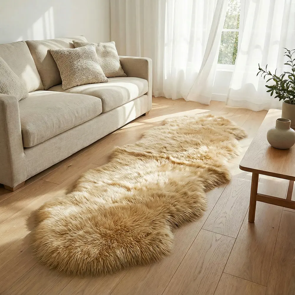 Caramel Cloud Shape 60cmx180cm Fur Rug