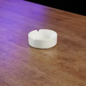 Circular Shaped 10cm White Ashtray1