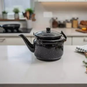 Classic 2L Black Granite Enamel Tea Kettle1