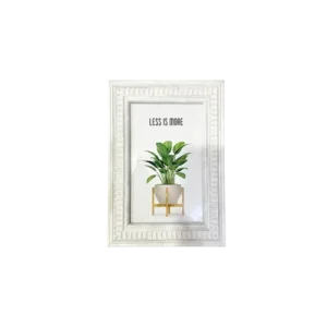 Classic White Textured Photo Frame 10x15 cm