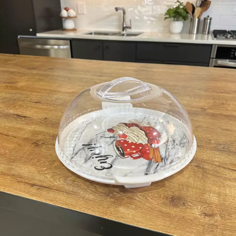 Decorative Round Cake Dome Butterfly Design1