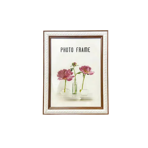 Decorative-White-Frame-with-Brown-Inner-Border-15x20-cm Decorative White Frame with Brown Inner Border 15x20 cm