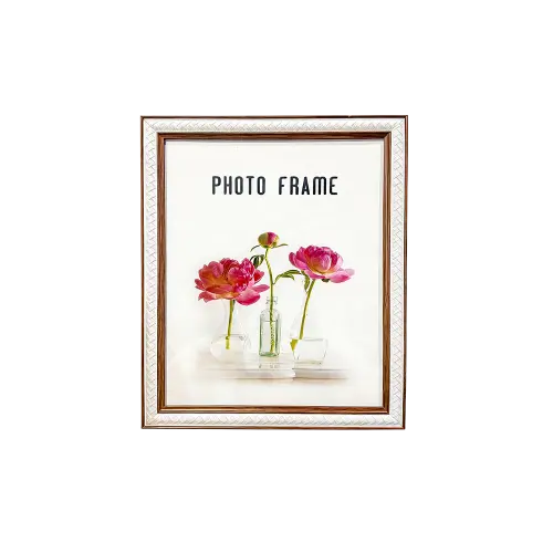 Decorative White Frame with Brown Inner Border 20×25 cm