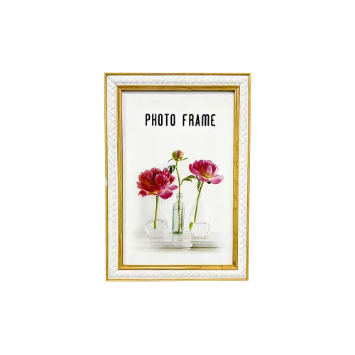 Decorative White Frame with Silver Inner Border 20x25 cm