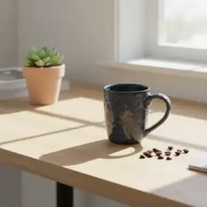 Deep Blue Stoneware Cup1