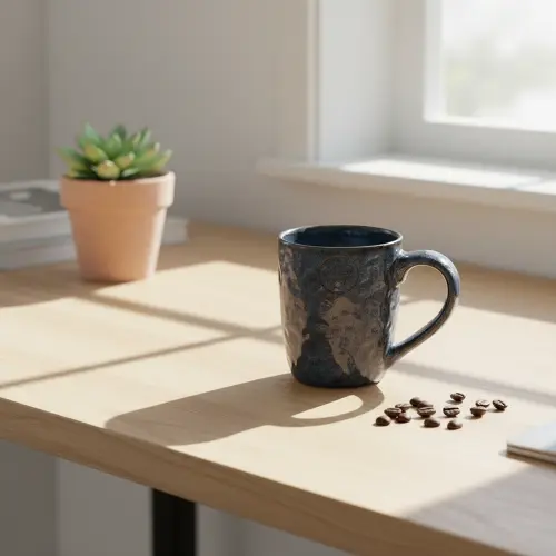 Deep Blue Stoneware Cup1