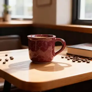 Deep Burgundy Coffee Cup1