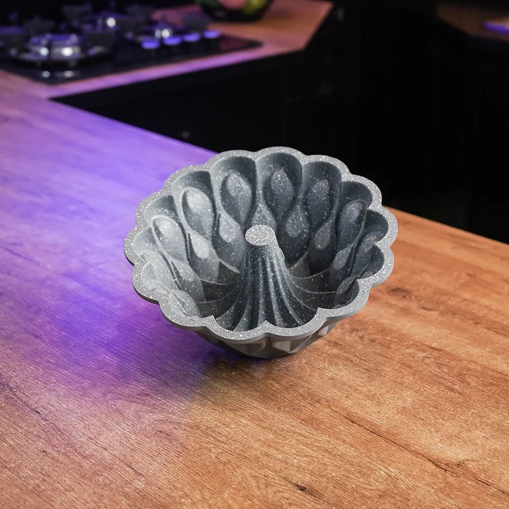 Dosthoff-25.8×25.8×10-cm-Gray-Granite-Non-Stick-Bundt-Cake-Pan1 Dosthoff 25.8×25.8×10 cm Gray Granite Non Stick Bundt Cake Pan1