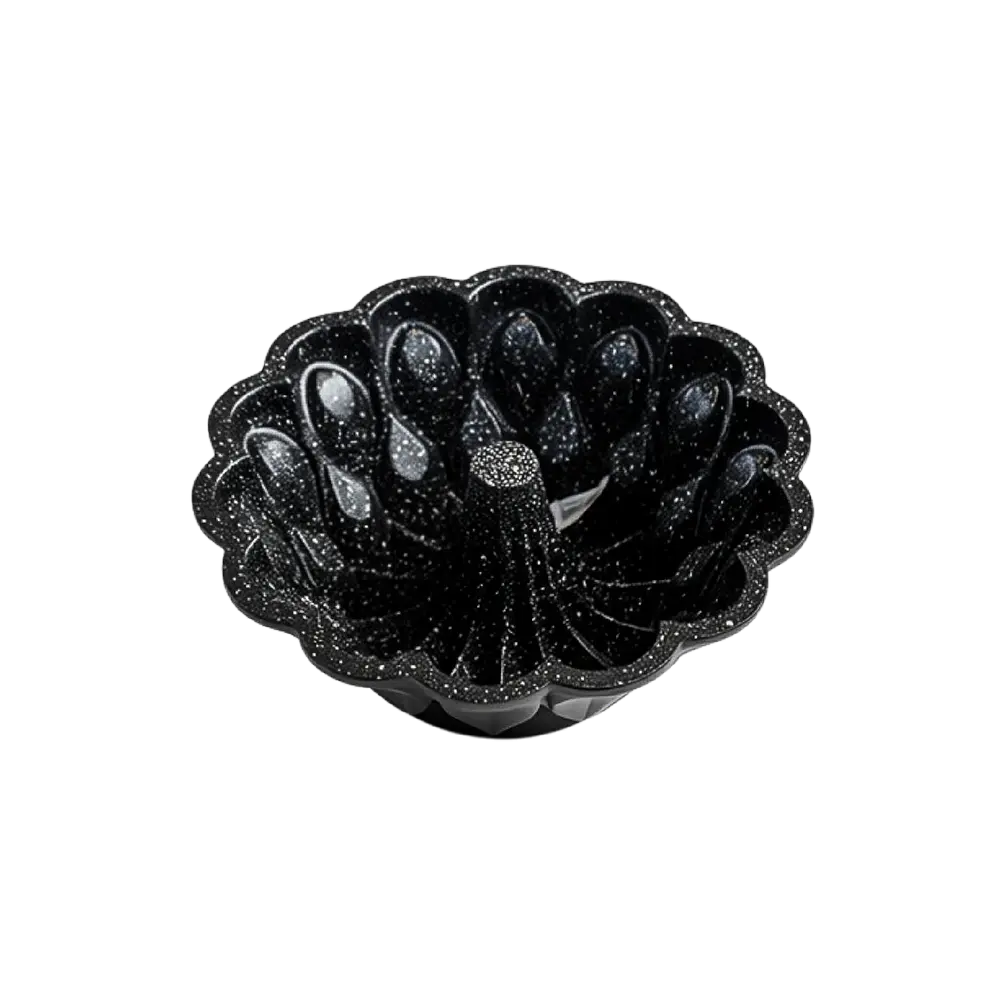 Dosthoff Black 25.8x25.8x10 cm Granite Non Stick Bundt Cake Pan