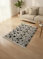 Dual Side 125x80cm Stonecraft Black & White Carpet1