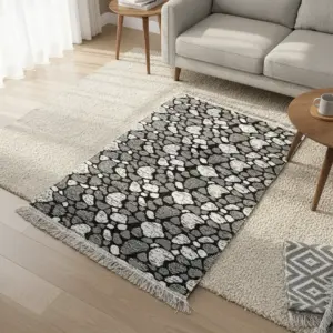 Dual Side 125x80cm Stonecraft Brown & White Carpet1