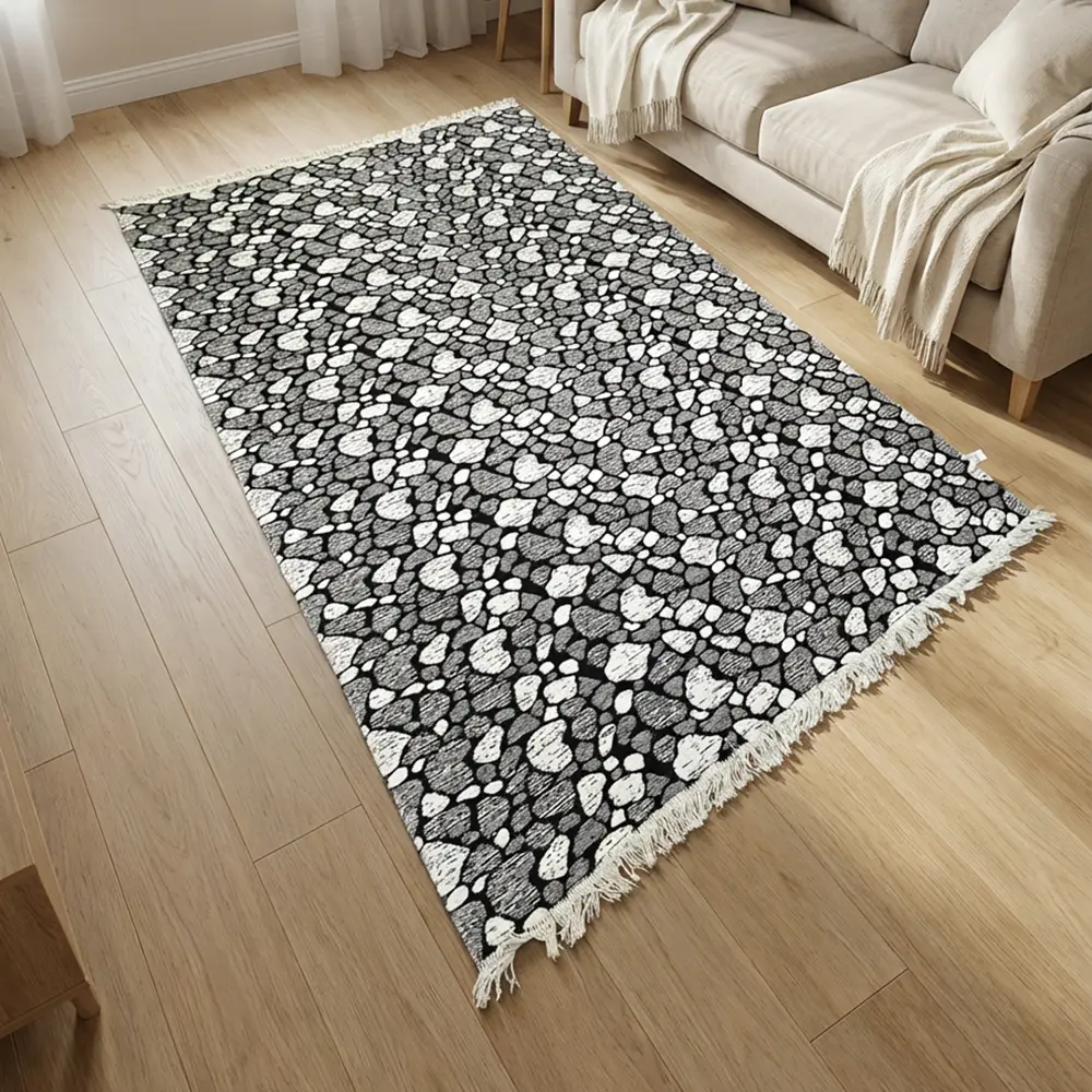 Dual-Side-160x250cm-Stone-Style-Black-&-White-Carpet1 Dual Side 160x250cm Stone Style Black & White Carpet1