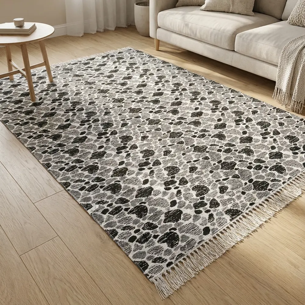 Dual-Side-160x250cm-Stone-Style-Brown-&-White-Carpet Dual Side 160x250cm Stone Style Brown & White Carpet