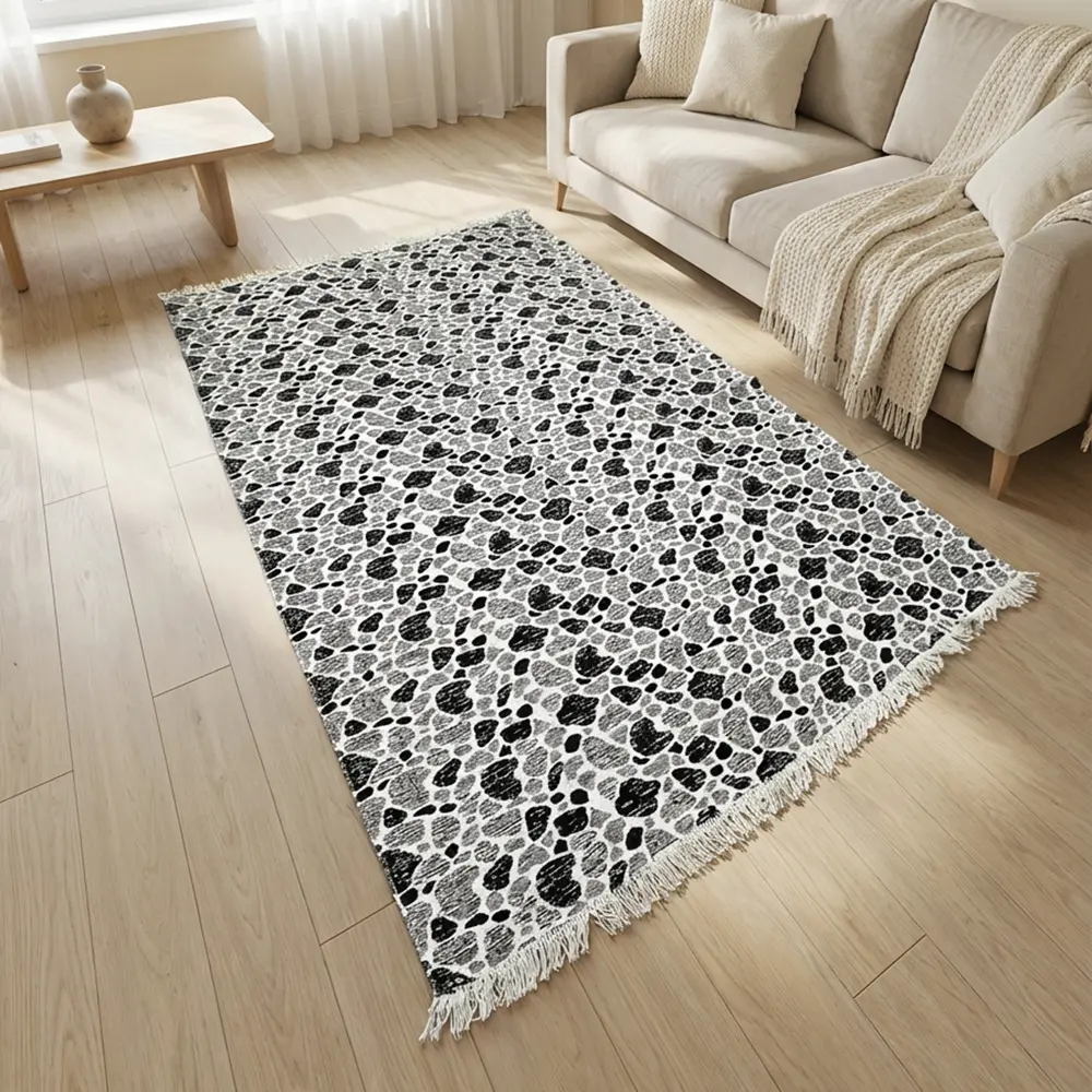 Dual-Side-180x280cm-Stone-Style-Dark-Grey-&-White-Carpet Dual Side 180x280cm Stone Style Dark Grey & White Carpet